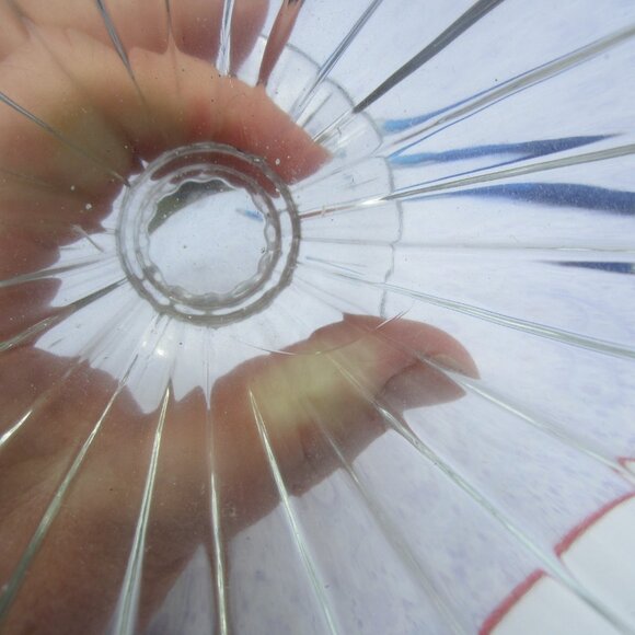 VTG LARGE GLASS GOBLET W/PEDESTAL HAND PAINTED DESIGN $20 Details Condition Used - Picture 5 of 5